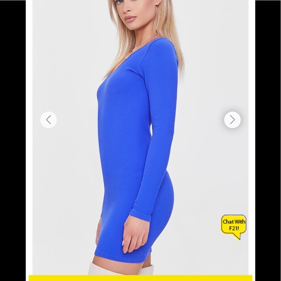 Ribbed Mini Bodycon Dress NWT - Picture 3 of 6
